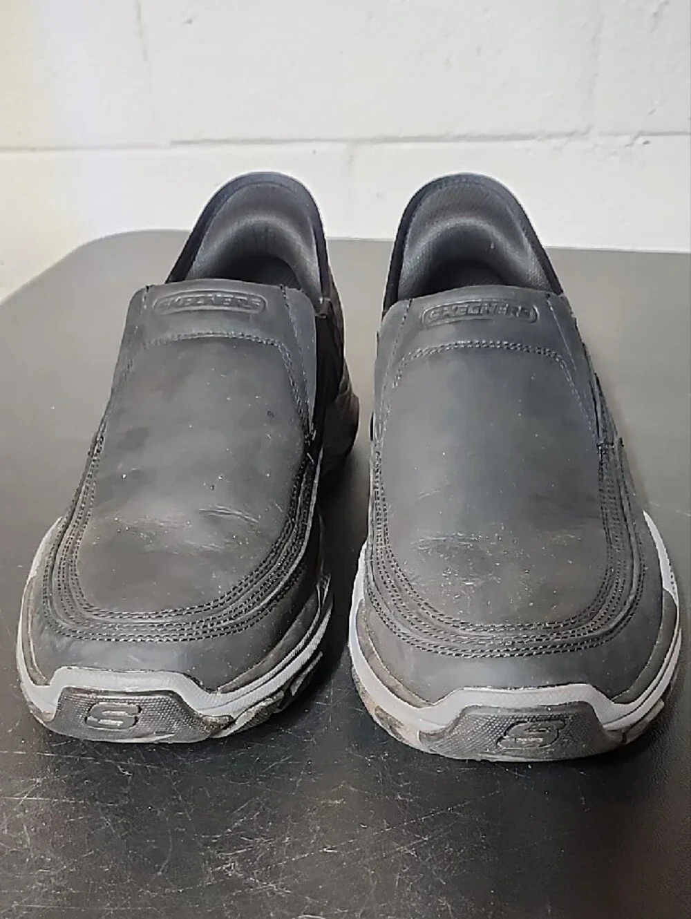 Skechers Men's Black Slip-On Casual Walking Loafers